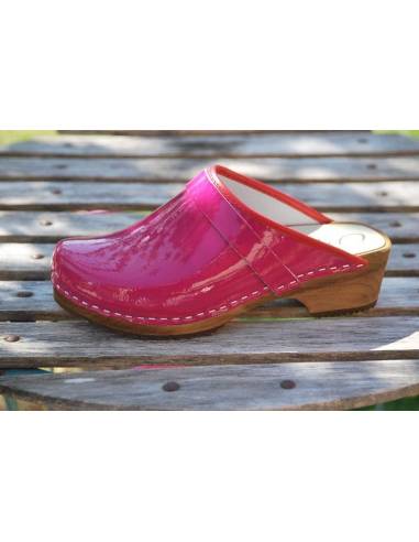 Leather swedish clogs with wooden sole for woman Esprit Nordique