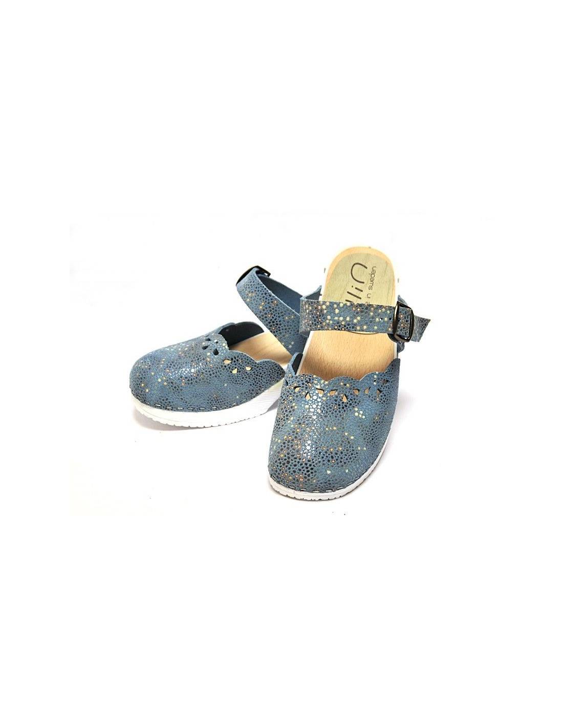 Sabots Semelle Suédois Et Cuir Chaussures En À Pois Bois zqSMVpUG
