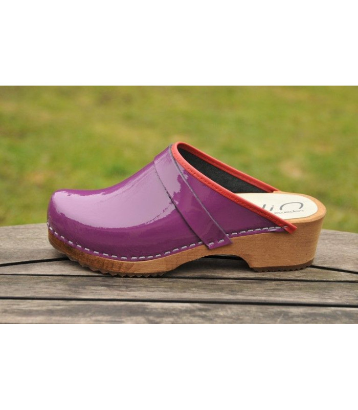 Sabots suédois en cuir et semelle bois pour femme Esprit Nordique