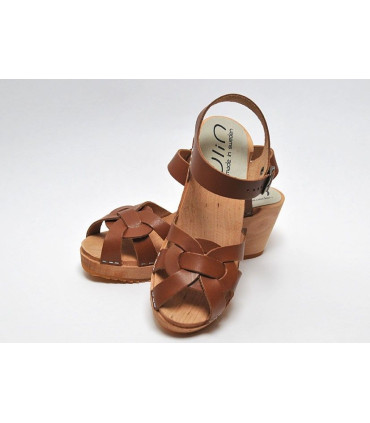 sandales suedoises semelle bois
