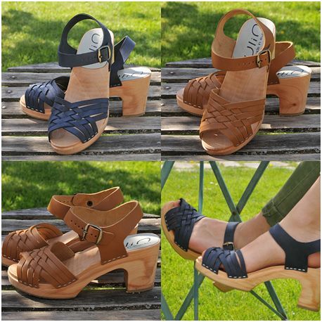 sandales suedoises semelle bois
