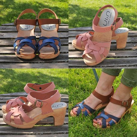 sandales suedoises semelle bois