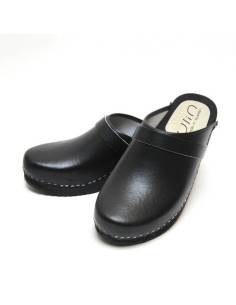 Zuecos de Suecia hechas de madera y cuero - hombre de madera sandalias,  mujer, niño