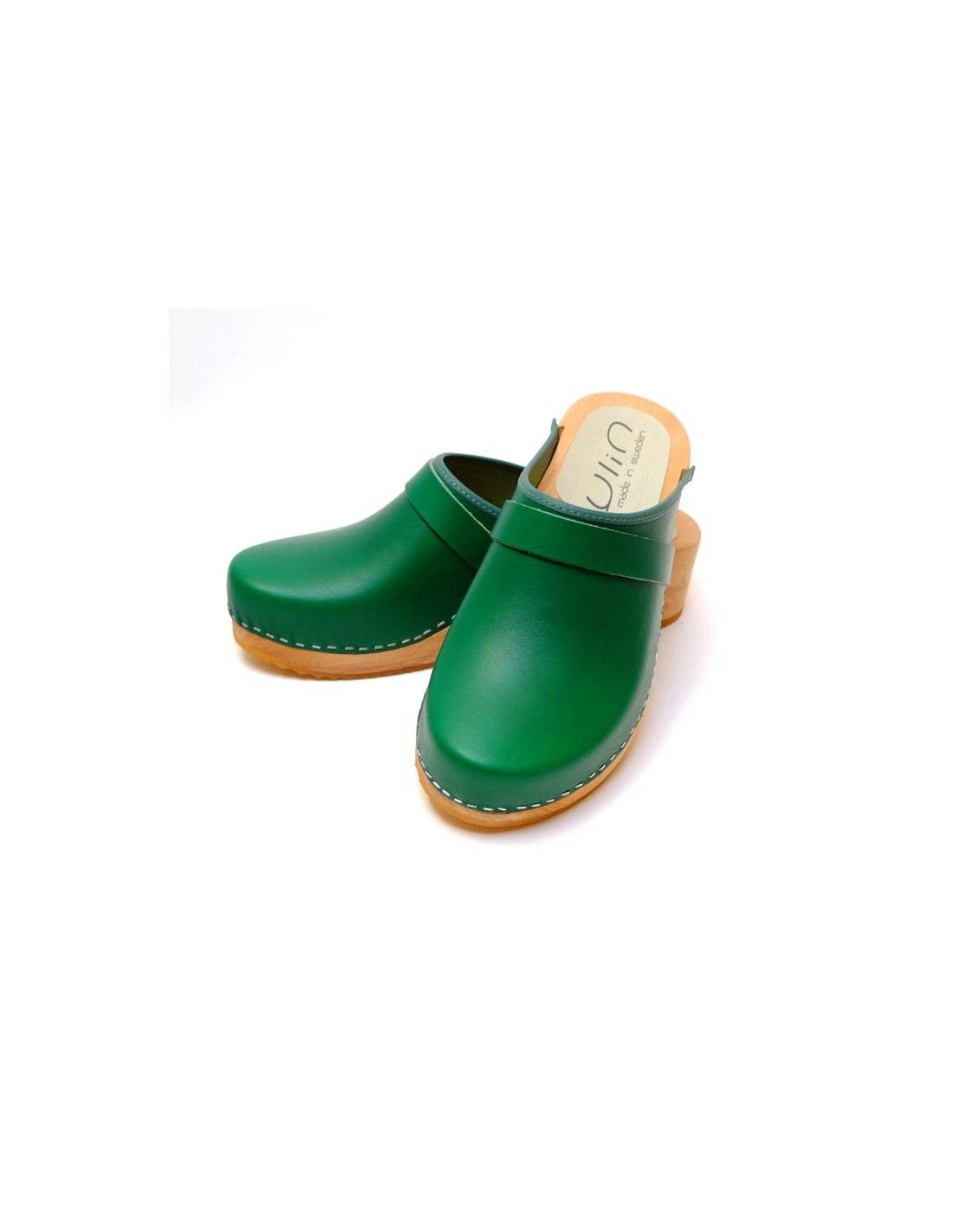 Men Swedish wooden clogs in vegetal eather or nubuck Esprit Nordique