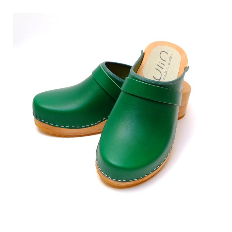 zuecos Suecos de madera hombre en cuero vegetal o nubuck