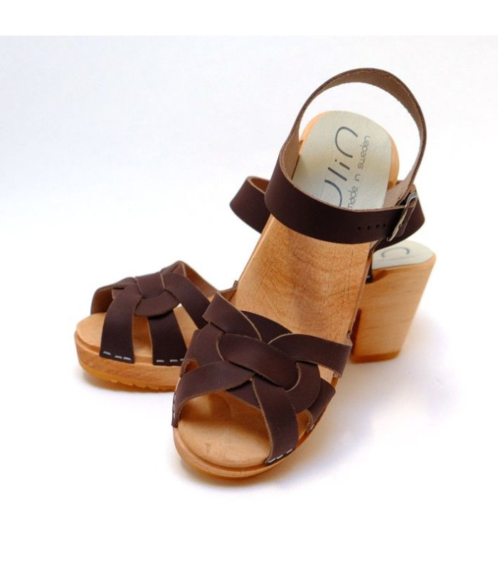 sandales suedoises semelle bois