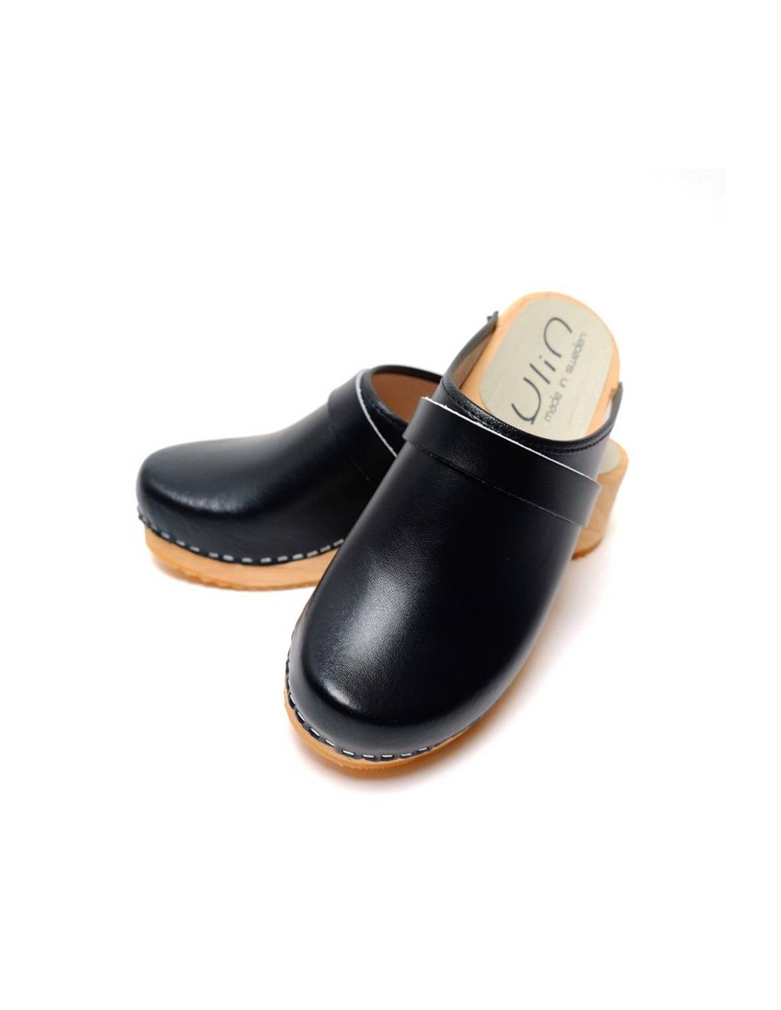 Sabots suédois homme en cuir et semelle bois - Esprit Nordique