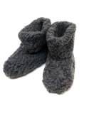 pure wool slippers antracit grey