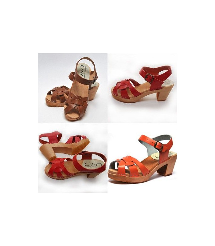 sandales suedoises semelle bois
