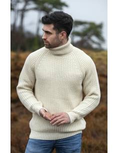 Jersey de lana para hombre, jersey de jacquard nórdico de pura lana merina  suave o cálido