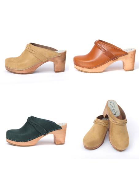 Zuecos de Suecia madera mujer zapatos