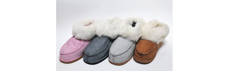 Wool and lambskin slippers - Esprit Nordique