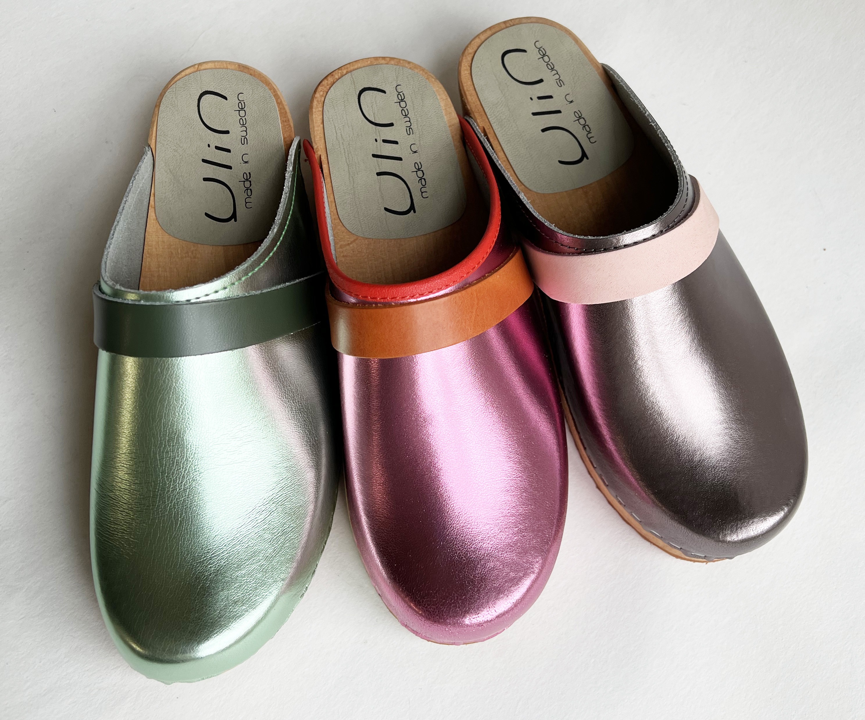 Nordic Clogs in Iridescent Leather — Power Collection